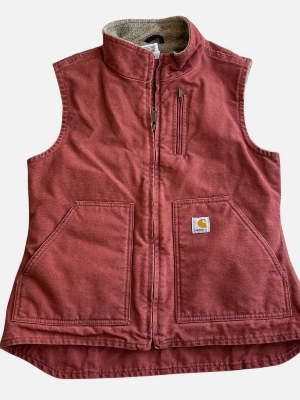 Carhartt Women’s Sherpa Lined Vest Rose Pink Sm WV001 VRS Ranch Barn Wear